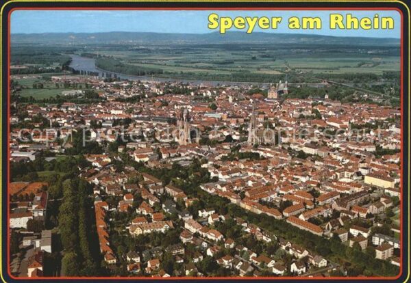 Speyer Rhein Fliegeraufnahme