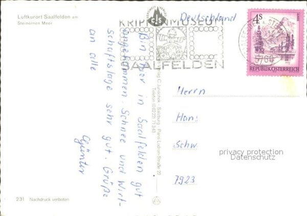 Saalfelden Steinerne Meer Gasthof Hindenburg – Bild 2