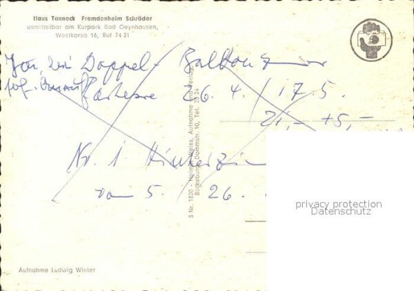 Bad Oeynhausen Haus Tanneck Fremdenheim Schröder – Bild 2