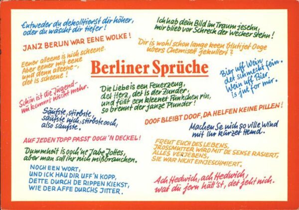 Berlin Berliner Sprüche