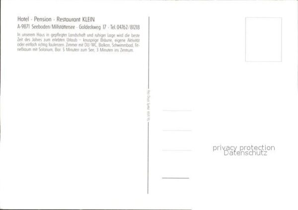 Seeboden Millstaettersee Hotel Pension Klein – Bild 2
