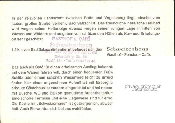 Bad Salzschlirf Gasthof Pension Schweizerhaus – Bild 2