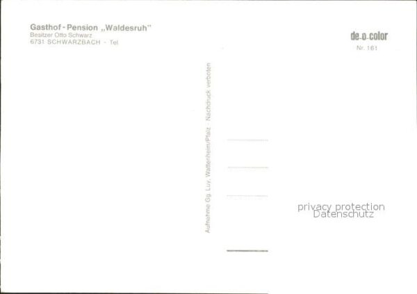 Schwarzbach Elmstein Gasthof Pension Waldesruh – Bild 2