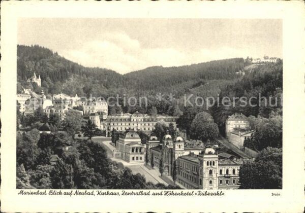 Marienbad Tschechien Boehmen Neubad Kurhaus Zentralbad Höhenhotel Rü