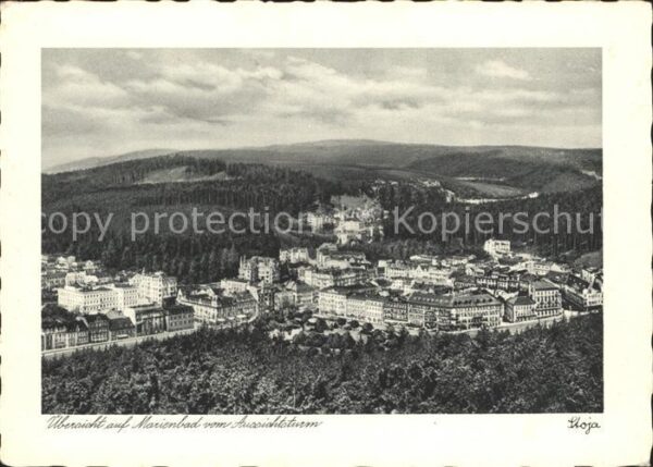 Marienbad Tschechien Boehmen Blick vom Aussichtsturm