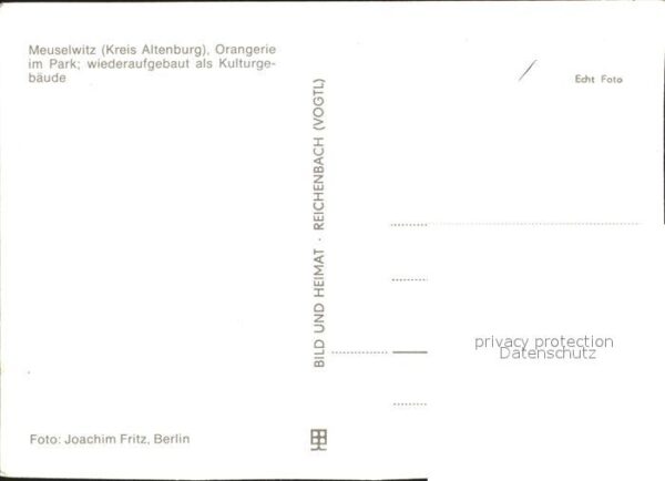 Meuselwitz Orangerie Park Kurlturgebäude – Bild 2