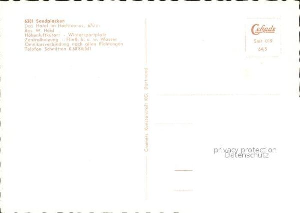 Sandplacken Taunus Hotel Grosser Feldberg Sender Höhenluft – Bild 2