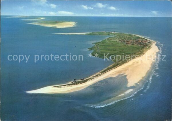 Wangerooge Nordseebad Insel Luftaufnahme aus 1000 m Flughöhe