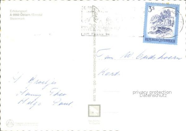 Oeblarn Panorama Ennstal mit Hocheck Wappen Fli – Bild 2