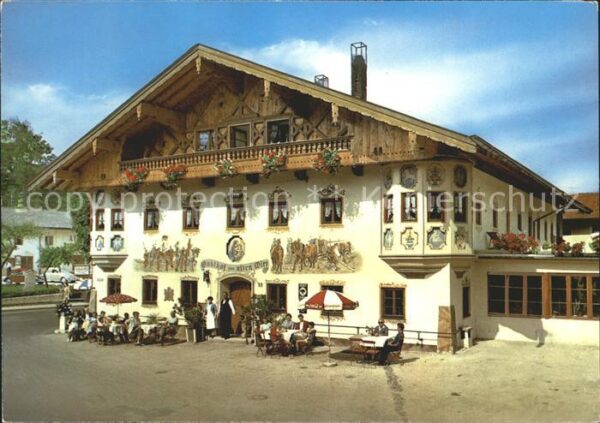 Bernau Chiemsee Gasthof zum Alten Wirt Fassadenmalerei