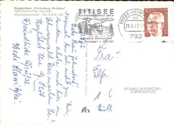 Neustadt Titisee Berggasthaus Fürstenberg Rasthaus Hochf – Bild 2