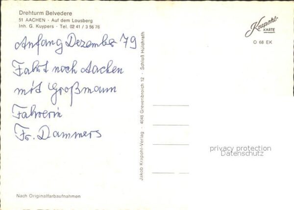 Aachen Drehturm Belvedere Alt Aachen Lütticher – Bild 2