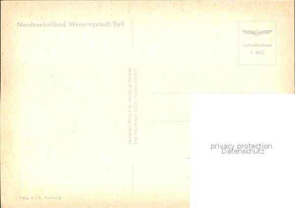 Wenningstedt Sylt Nordseeheilbad Fliegeraufnahme – Bild 2