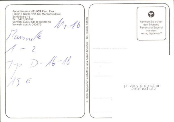 Schenna Meran Appartements Helios Fliegeraufnahme – Bild 2