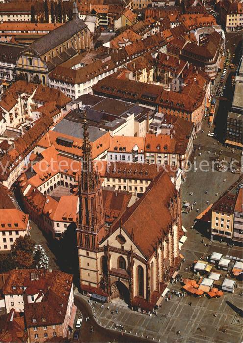 Wuerzburg Marienkapelle am Marktplatz Fliegeraufn