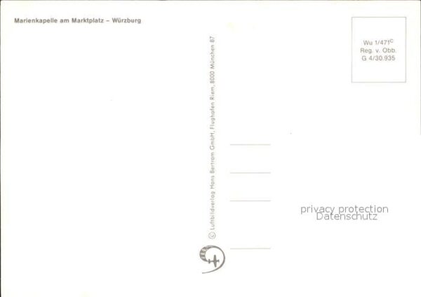 Wuerzburg Marienkapelle am Marktplatz Fliegeraufn – Bild 2