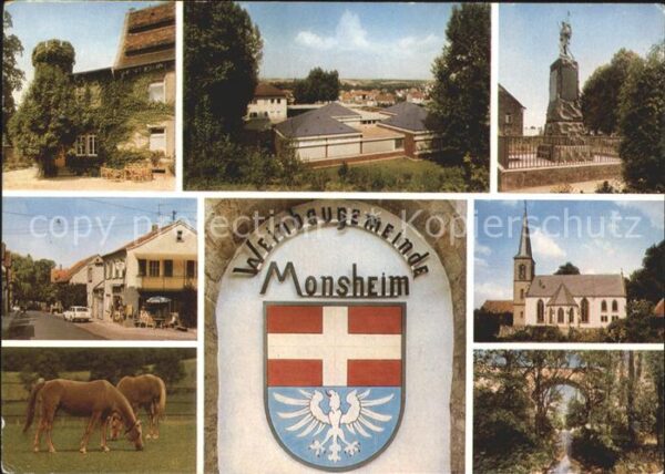 Monsheim Denkmal Kirche Pferde Tor zur Deutschen