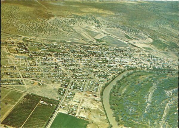 Bourke Curve of Darling River aerial view