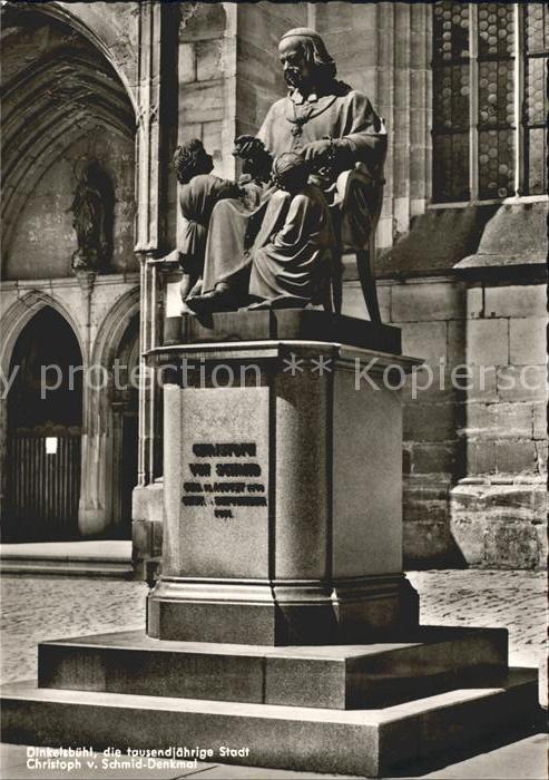 Dinkelsbuehl Christoph von Schmid Denkmal 1000jährig