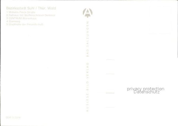 Suhl Thueringer Wald Wilhelm Pieck Strasse Rathaus Waffensch – Bild 2