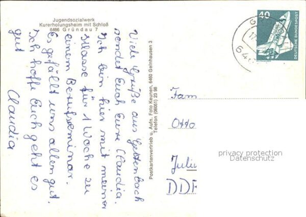 Gettenbach Jugendsozialwerk Kurerholungsheim Schlo – Bild 2