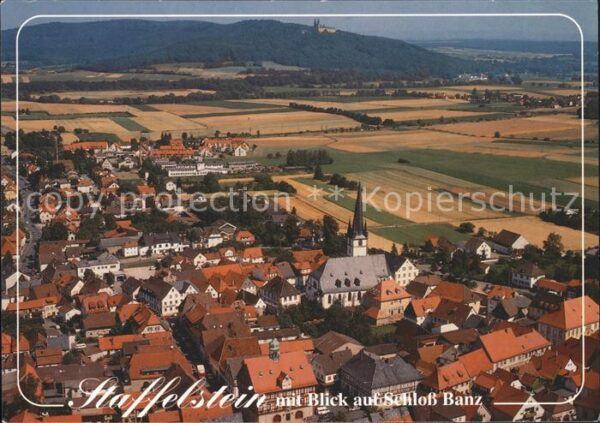 Staffelstein mit Blick auf Schloss Banz Fliegeraufna