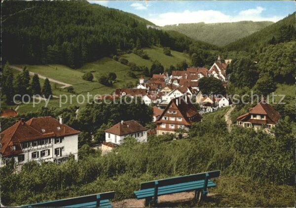 Bad Teinach-Zavelstein Blick vom Panoramaweg Ruhebank Schwarzw