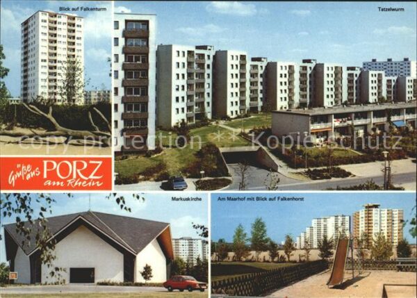 Porz Koeln Meerhof Falkenturm Hochhaus Tatzelwurm