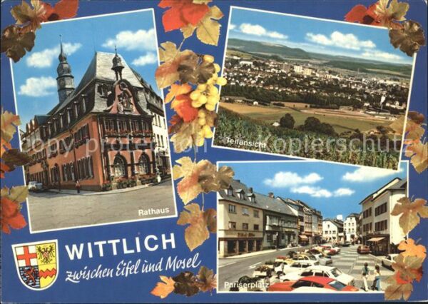Wittlich Teilansicht Rathaus Pariserplatz Wappen
