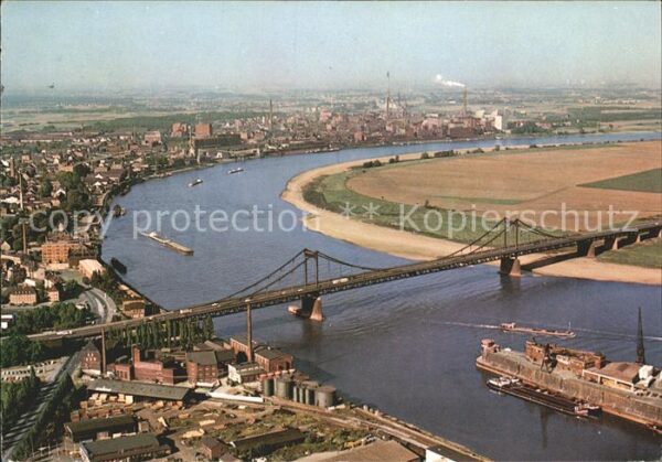 Uerdingen Rheinbrücke Industrie Binnenschifffahrt
