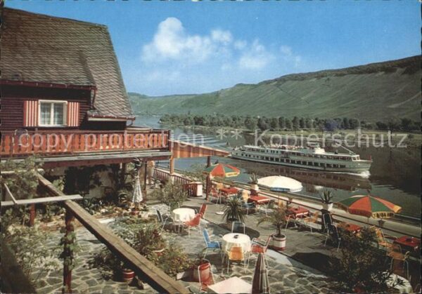 Traben-Trarbach Hotel Haus Gonzlay Terrasse Mosel Dampf