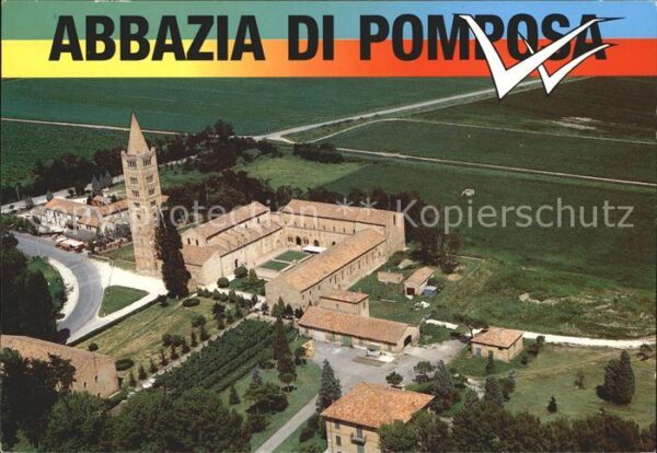 Codigoro Abbazia di Pomposa Abtei Fliegeraufnahm