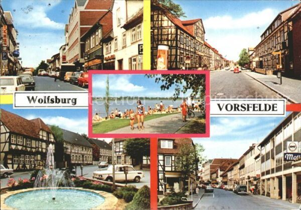 Vorsfelde Strassenpartie Brunnen Fachwerkhaus Ufe