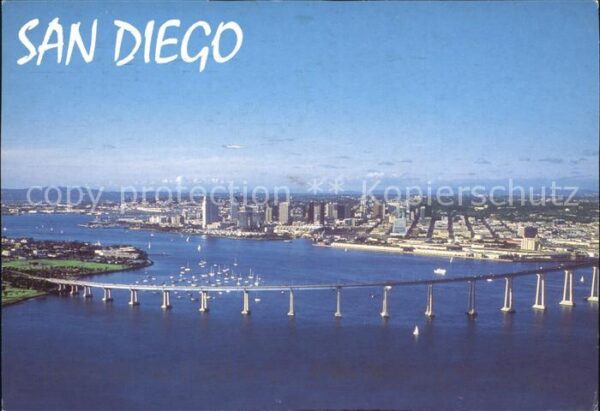 San Diego California San Diego Coronado Bay Bridge aerial vi