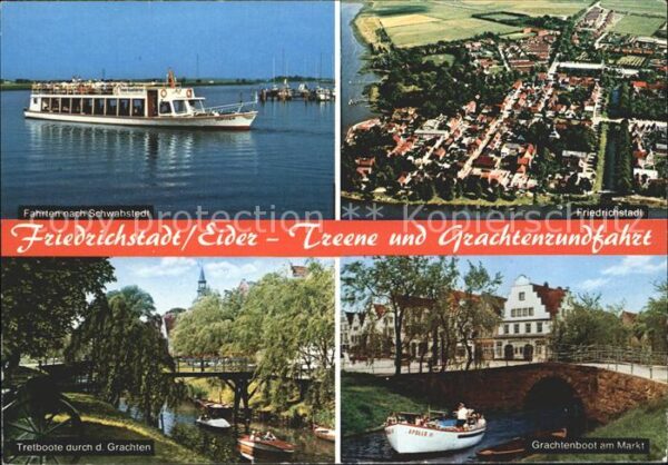 Friedrichstadt Eider Treene und Grachtenrundfahrt Boot Tretb