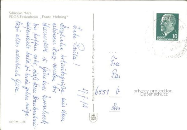 Schierke Harz FDGB Ferienheim Franz Mehring – Bild 2