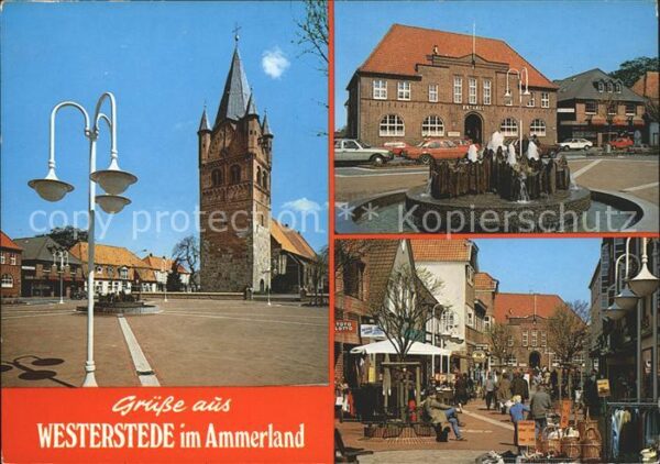 Westerstede St Petri Kirche Rathaus Fussgängerzone