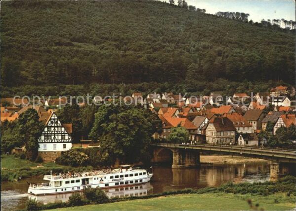 Oberweser Hessen Brücke zwischen Reinhardswald und Solli