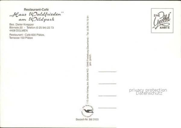 Duelmen Restaurant Cafe Haus Waldfrieden am Wil – Bild 2