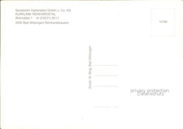 Reinhardshausen Sanatorien Hartenstein Kurklinik Reinha – Bild 2