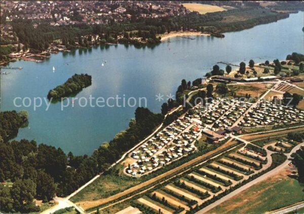 Duesseldorf Unterbacher See Camping Fliegeraufnahme