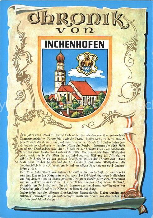 Inchenhofen Chronik Kirche Wappen