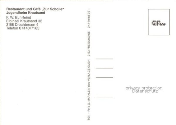 Krautsand Restaurant Cafe Zur Scholle Jugendheim – Bild 2