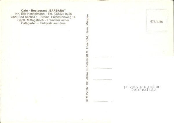 Steina Suedharz Cafe Restaurant Barbara – Bild 2