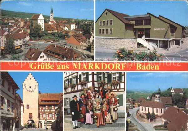 Markdorf Baden Teilansichten Stadthalle Turm Kirche Tr