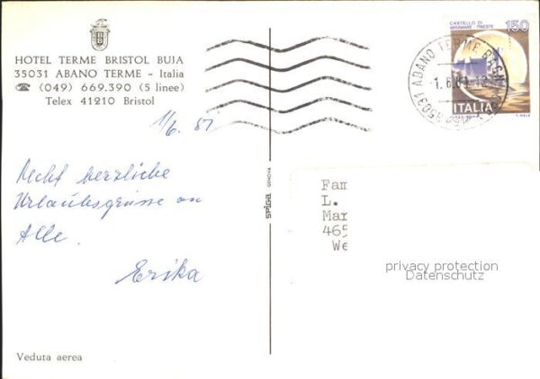 Abano Terme Hotel Terme Bristol Buja veduta aerea – Bild 2