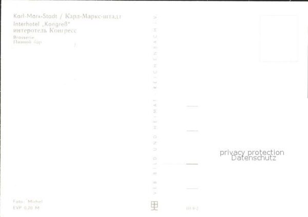 Karl-Marx-Stadt Interhotel Kongress Brasserie – Bild 2