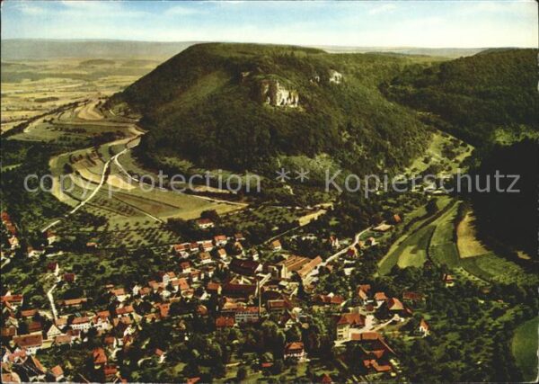 Heubach Wuerttemberg mit Rosenstein Fliegeraufnahme