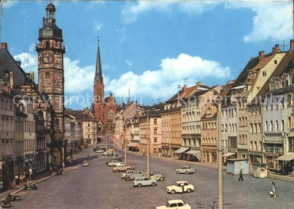 Altenburg Thueringen Markt Rathaus Brüderkirche