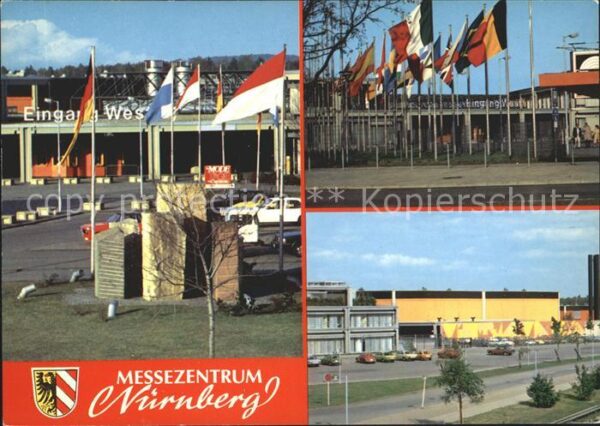 Nuernberg Messezentrum Flaggen Wappen